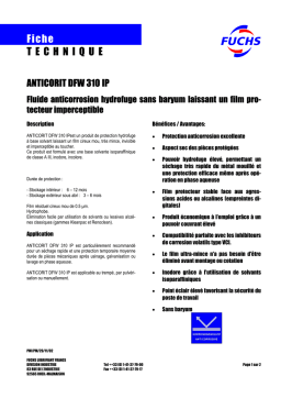 ANTICORIT DFW 310 IP: Fiche Technique + Chat IA