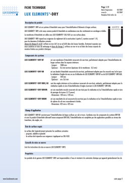 LUX ELEMENTS DRY DF, DBIE/AE: Fiche Technique + IA