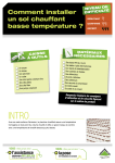 Leroy Merlin basse temp&eacute;rature Guide d'installation