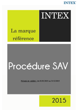 Procédure SAV Intex et Garanties : Chat AI & PDF