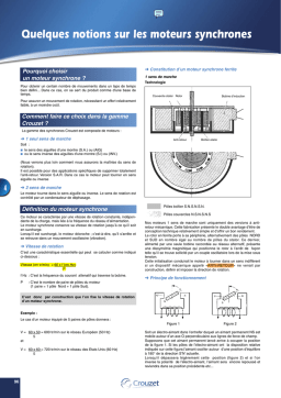Moteur Synchrone Crouzet : Chat IA et PDF