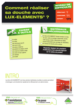 LUX-ELEMENTS Douche Manuel utilisateur