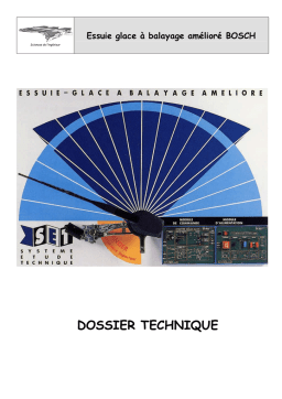 Essuie-glace BOSCH: Dossier Technique | AI Chat