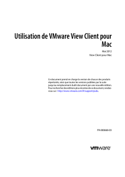 VMware View Client pour Mac : IA et téléchargement PDF