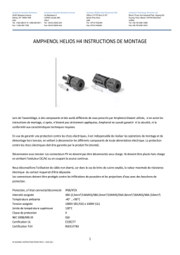 Connecteurs Helios H4: Instructions de Montage | AI Chat