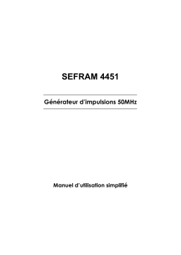 SEFRAM 4451 Manuel d'utilisation + Chat IA