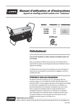 L.B. White CP125BK, CP170BK, CP210BK: Manuel IA & PDF