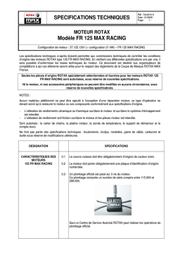 Rotax FR 125 MAX RACING Manuel utilisateur