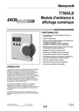 Honeywell T7560A,B: Spécifications + Chat IA & PDF