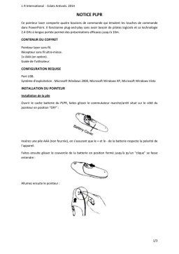 Manuel PLPR Pointeur Laser : Chat IA & Téléchargement PDF