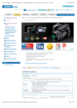 EXILIM High Speed EX-F1: Chat IA et PDF