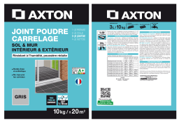 AXTON poudre Mode d'emploi