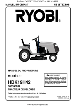 Ryobi HDK 19H42 Manuel du propriétaire