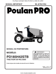 Poulan PRO PD185H42STB : Chat IA &amp; PDF