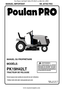 Manuel Poulan PRO PK19H42LT + Chat IA et PDF