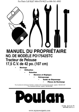 Poulan PO17542STC Manuel du propriétaire