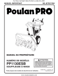 Poulan Pro PP 1130ESB Manuel du propri&eacute;taire