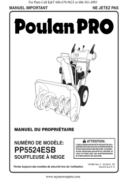 Poulan Pro PP5524ESB: Manuel Utilisateur + Chat IA