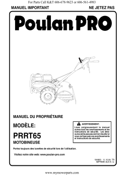 Poulan Pro PRRT 65 Manuel du propriétaire