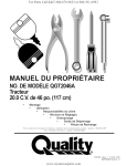 QGT2046A Manuel du propri&eacute;taire| Chat IA &amp; T&eacute;l&eacute;chargement PDF