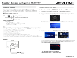 Alpine INE-W970BT : Guide de mise à jour + IA