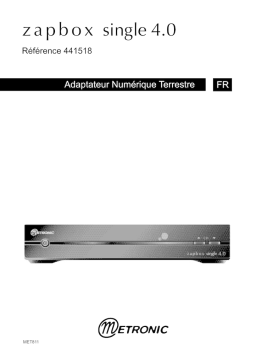 Metronic Zapbox Single 4.0 : Manuel d'Utilisation + IA