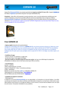 CDRWIN 10: Test + Chat IA & Téléchargement PDF