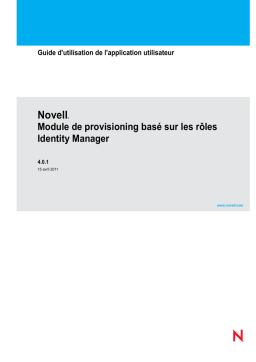 Novell Identity Manager 4.0.1 Manuel utilisateur