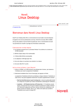 Novell Linux Desktop Mode d'emploi