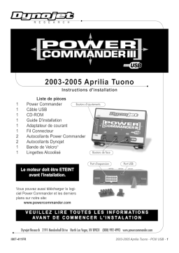 Dynojet PCIII USB 2003-2005 Aprilia Tuono Guide d'installation