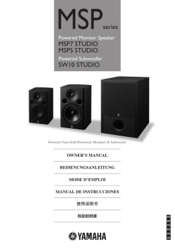 Yamaha MSP 7 STUDIO Manuel du propriétaire