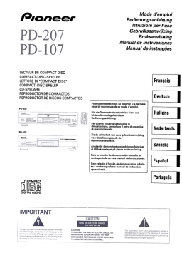 Pioneer PD-207, PD-101| Mode d'emploi + Chat IA