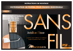 Avidsen psf 150 Guide d'installation