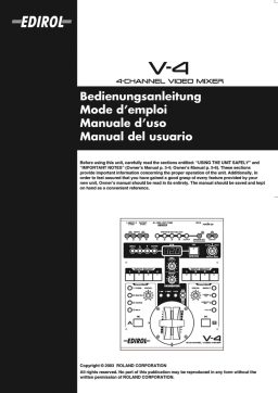 Edirol V-4 : Manuel d'utilisation | Chat IA & PDF