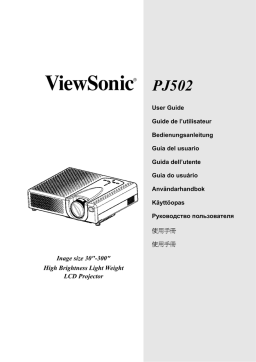 ViewSonic PJ502 Mode d'emploi