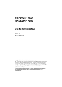 ATI Radeon 7200, 7000 : Guide d'utilisation | AI Chat & PDF Accès