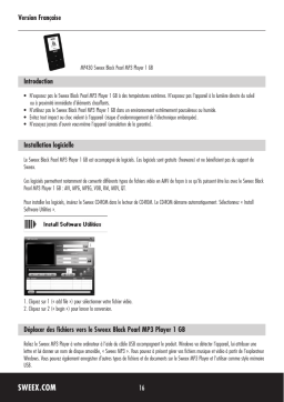 Sweex Black Pearl MP430 Lecteur MP3 | Manuel d'utilisation + AI Chat & PDF Téléchargement