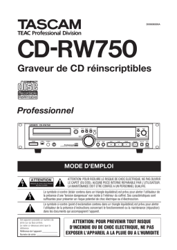 TASCAM CD-RW750 Mode d'emploi + Chat IA & PDF
