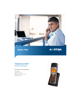 Aastra Aastra 800 Manuel utilisateur