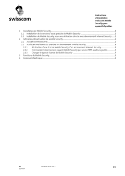 Swisscom Mobile Security : Guide d'Installation + IA