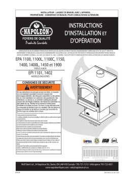 Napoleon EPA 1400L Manuel utilisateur