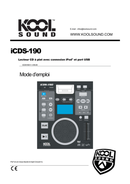 KOOL SOUND iCDS 190 Manuel utilisateur