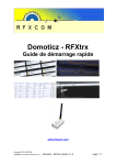 Domoticz RFXtrx433 : Guide D&eacute;marrage Rapide + IA