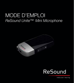 ReSound Unite Mini Microphone : Manuel d'utilisation + IA