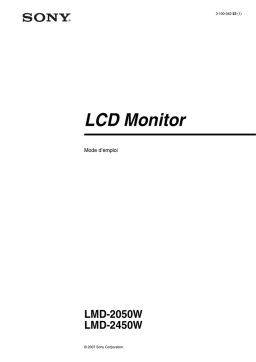 Sony LMD-2050W, LMD-2450W: Mode d'emploi + AI Chat