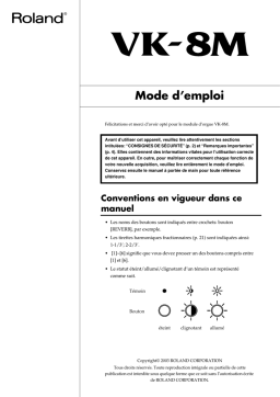 Roland VK-8M Manuel utilisateur