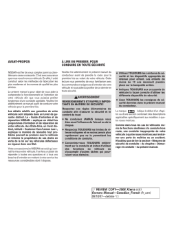 Nissan Xterra 2008 : Chat IA et PDF complet