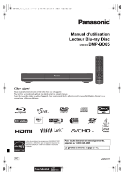 Manuel Panasonic DMP-BD85 + Chat IA & PDF