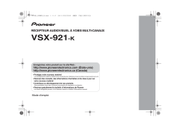 Pioneer VSX-921-K Mode d'emploi + AI Chat & PDF