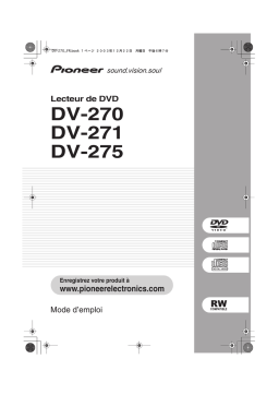 Pioneer DV-270, DV-271, DV-275 | Manuel + IA Chat